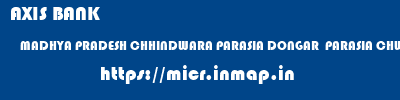 AXIS BANK  MADHYA PRADESH CHHINDWARA PARASIA DONGAR  PARASIA CHW MP  micr code